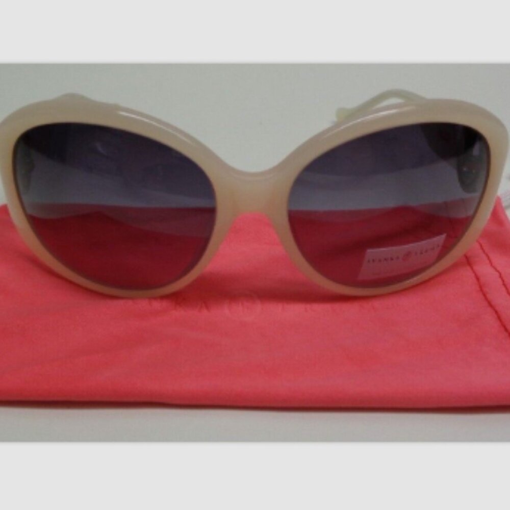 Ivanka Trump AUSTRIAN CRYSTAL FULL RIM OVAL White Sunglasses New Womens Eyewear